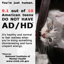 Mental Health Awareness Teen ADHD Kitten